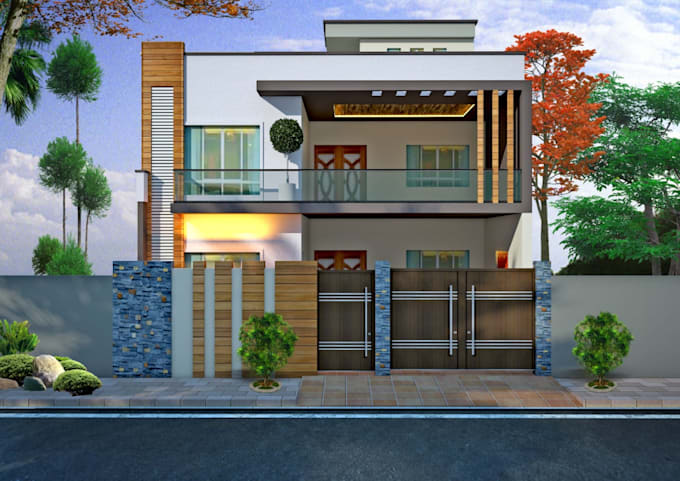 do 3d exterior and interior model with renders