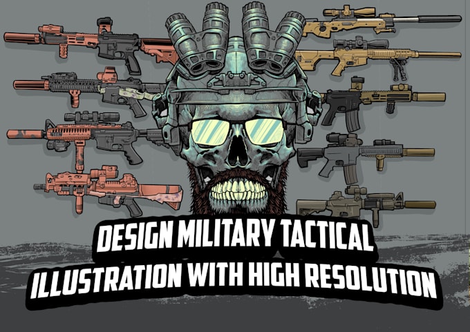 create artistic army tactical logo design or illustration