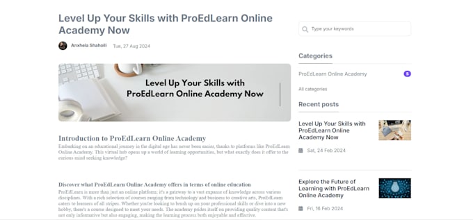 do wordpress onpage SEO, content strategy, article writer