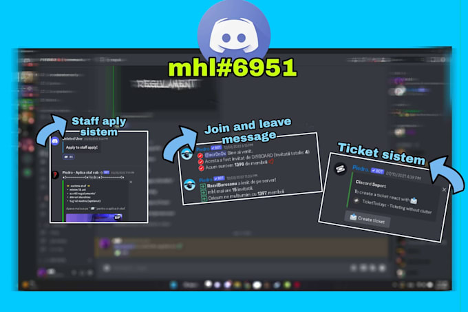 design a custom discord server with bots and advanced features