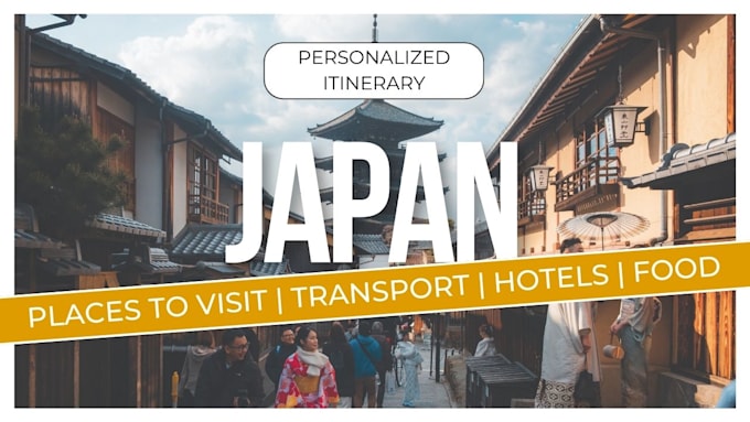 plan a travel itinerary for your trip to japan