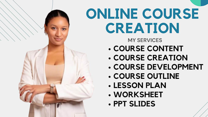 create online course content training manual course creation ppt lesson plan