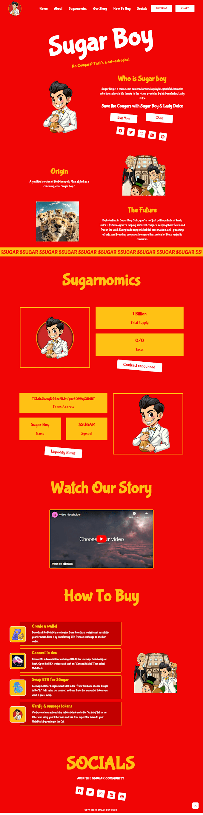 create crypto meme coin or token website like ponke, pepe, solama, wif or maga
