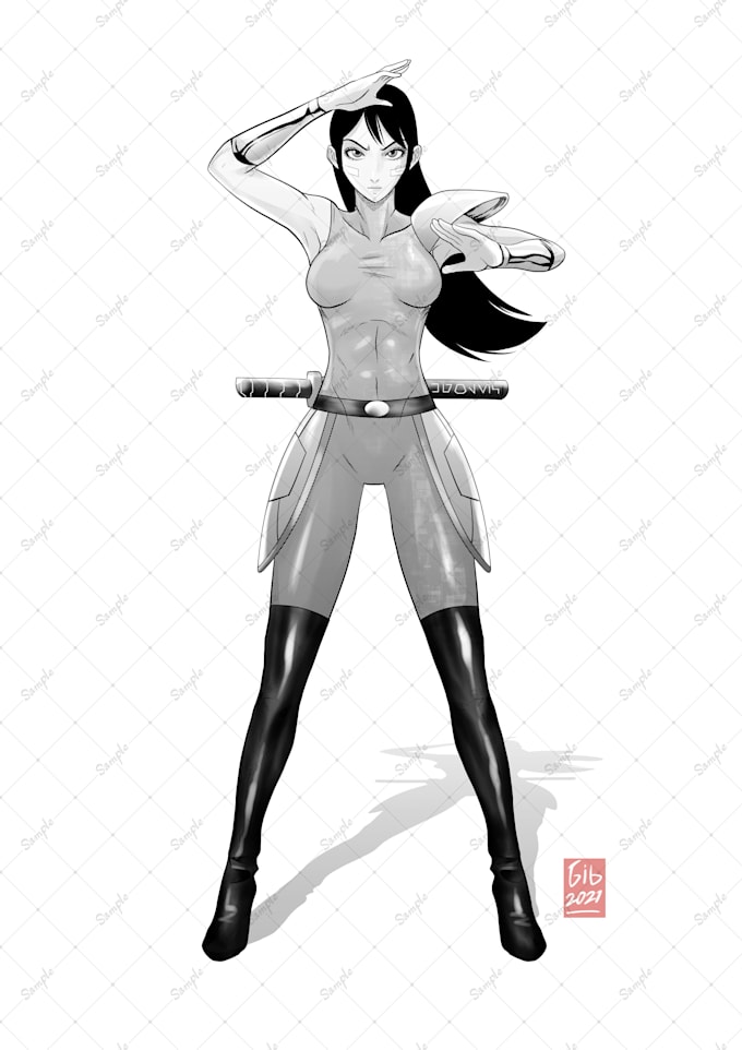 draw illustration with manga style