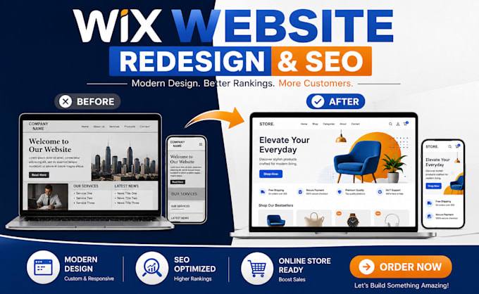 redesign wix website fix wix website wix online store update wix website wix seo