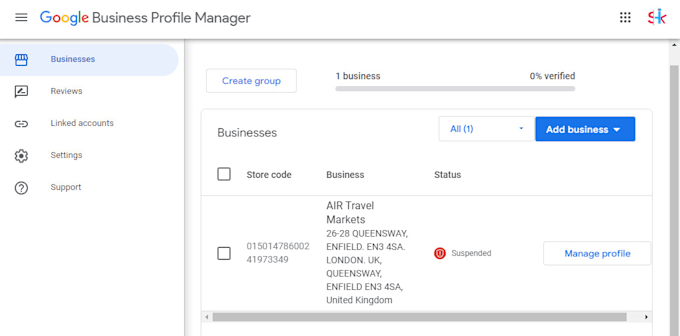 reinstate suspended google my business gmb account