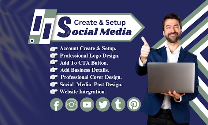 create and perfectly setup social media accounts