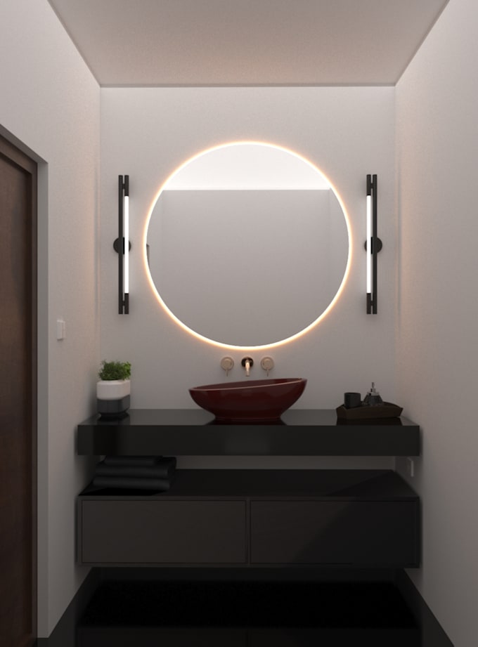 design 3d realistic bathroom and kitchen renderings