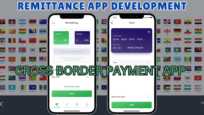 create fintech app, remittance app, cross border money transfer app, payment app