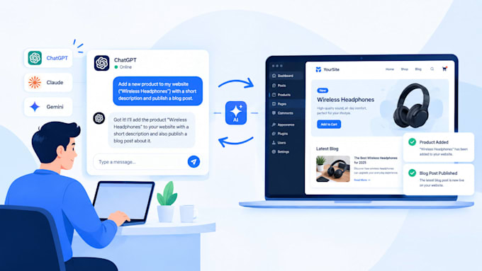 connect your website with chatgpt, claude or gemini