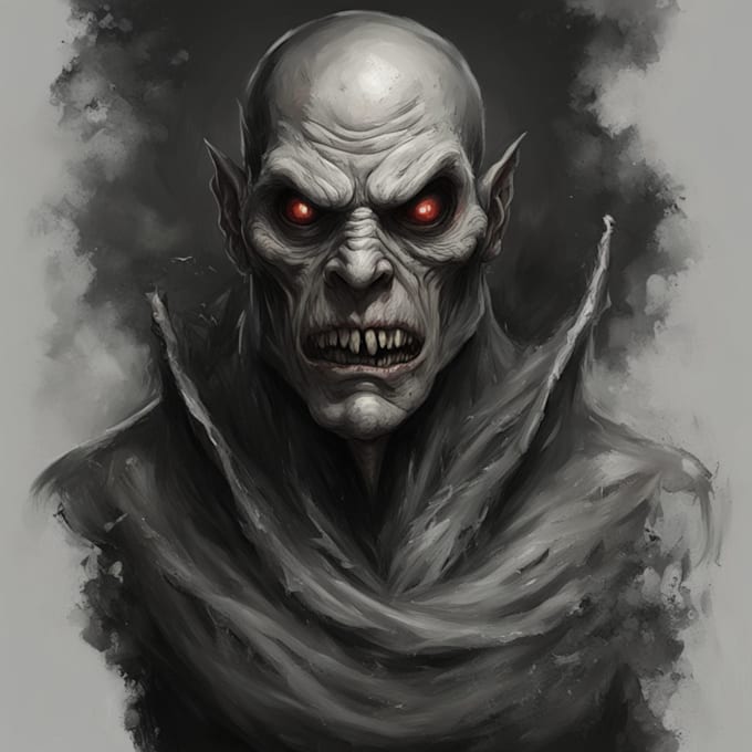 create a horror art, monster or fantasy character art