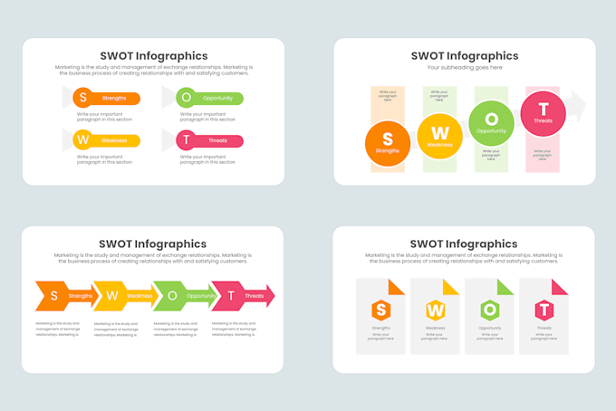 create swot analysis presentation templates