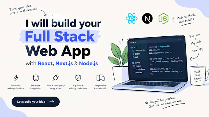 build or fix your full stack web app with react and node