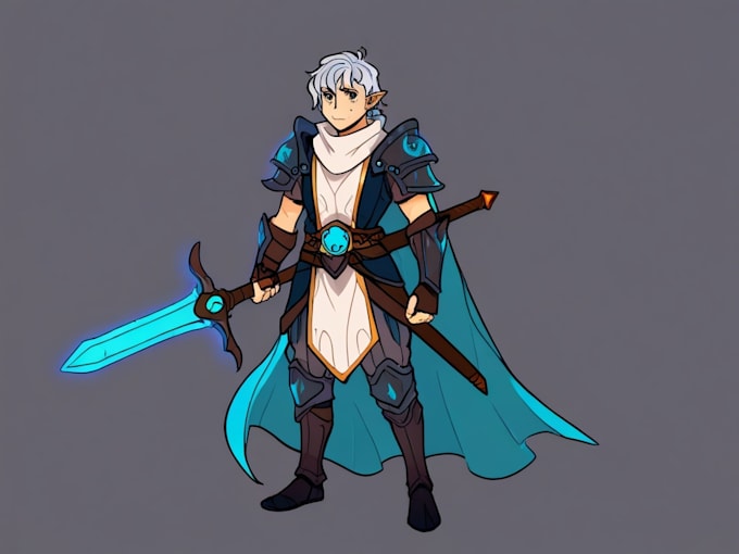 draw a fantasy character for dnd or similar