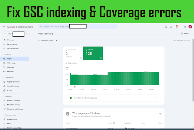 fix indexing issues or errors on google search console, technical SEO, index gsc