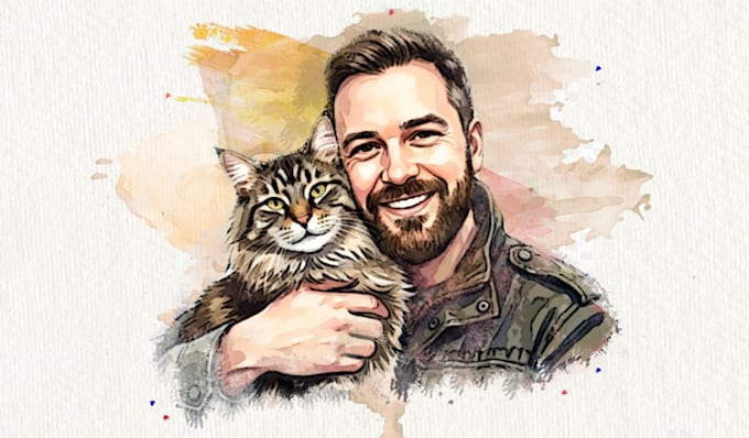 create beautiful watercolor illustrations and custom portraits