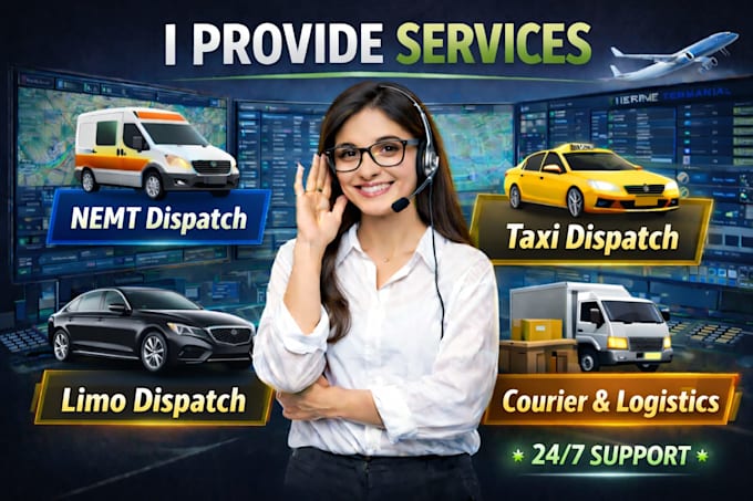 provide dispatch services to taxi,nemt,limo,courier  logistics