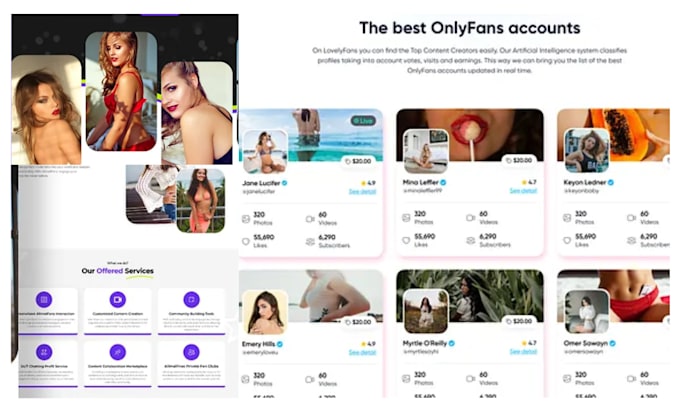 design onlyfans agency website, onlyfans agency and management website