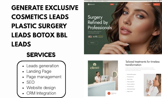 plastic surgery website cosmetic surgery website botox bbl cosmetics lead funnel