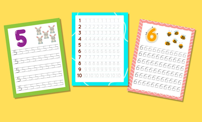 design tracing numbers worksheets and booklets