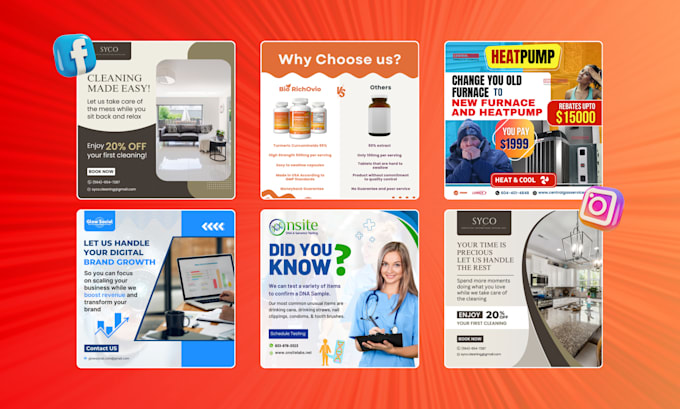 design 30 facebook ad creative or ad image