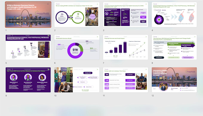 design a polished business presentation or proposal