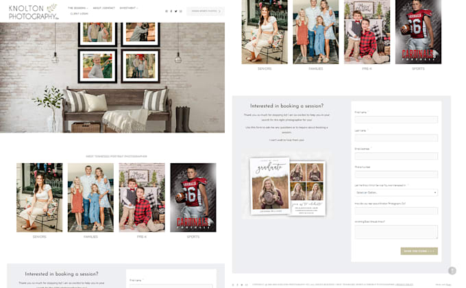 design squarespace photography portfolio, zenfolio photography website or edit
