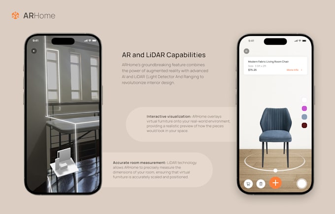 develop augmented reality app, lidar 3d scanning app, ar retail or ecommerce app