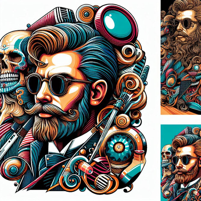 make your vector portrait illustration digital art for you