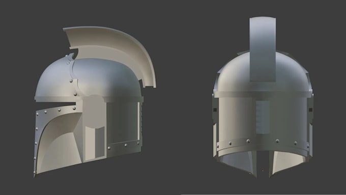 design 3d helmet, 3d mask, props and cosplay for printing