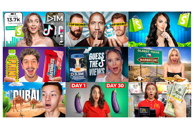 design eye catchy youtube thumbnail