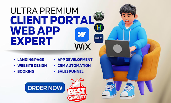 build develop professional client portal website design client portal web app