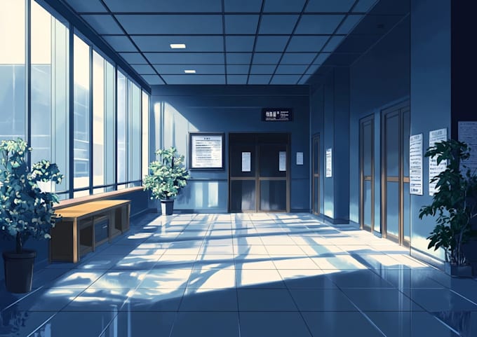 draw anime background, visual novel, landscape, environment concept art