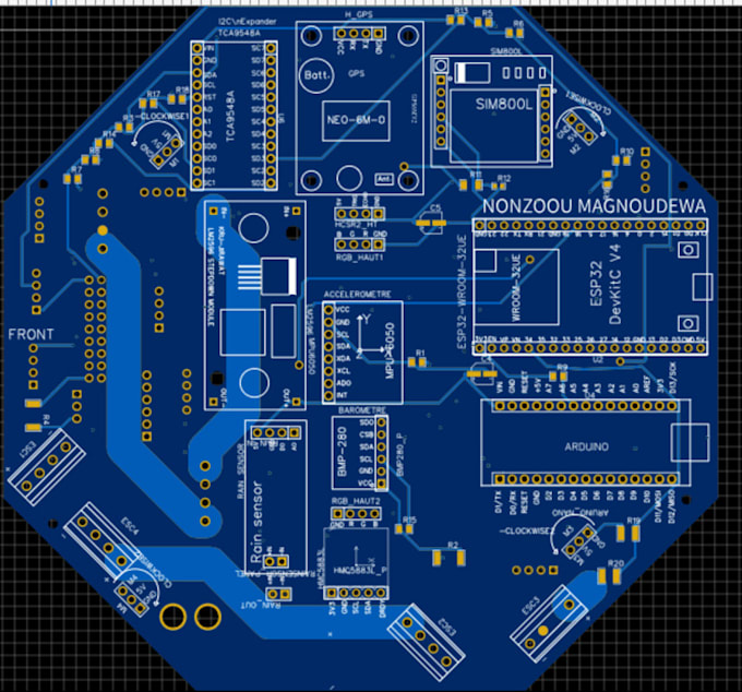 design circuit schematic and pcb in easyeda and proteus
