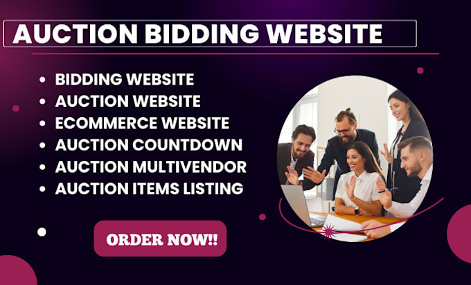 make online bidding website an auction website, and a multivendor website
