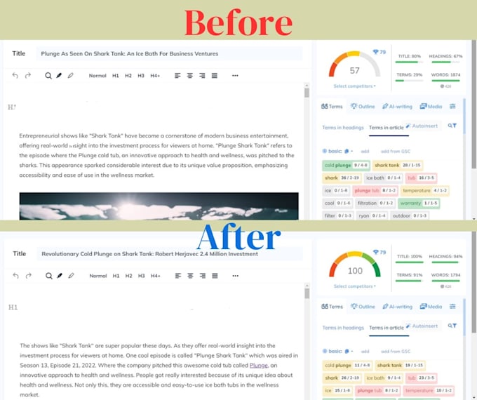 do SEO article writing, blog post writing, content writing