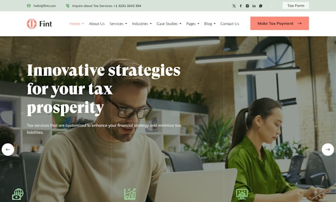 design responsive accounting website bookkeeping website finance investment web