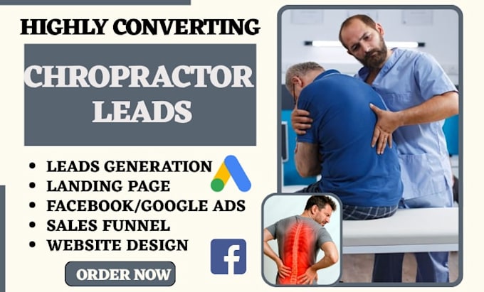 generate converting chiropractic leads doctor landing page chiropractor website