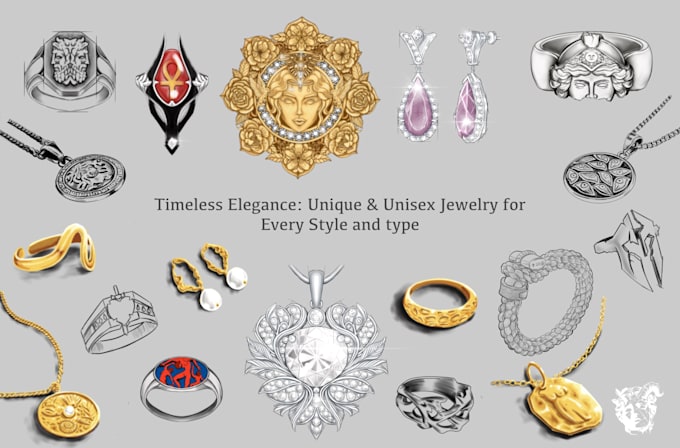 draw stunning and unique jewelry design sketches just for you