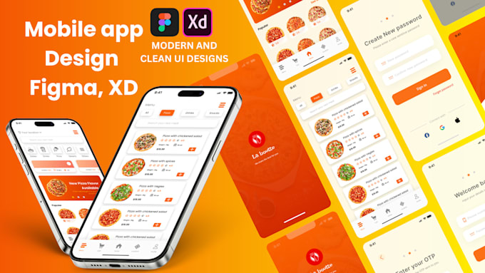 do mobile app uiux design with figma, uiux app design