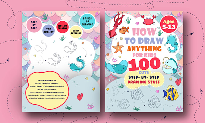create attractive coloring book cover design for amazon KDP