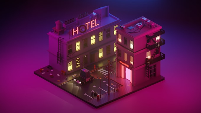 create your props in stylized low poly style