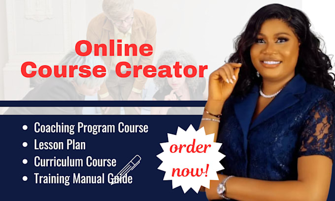 create online course coaching program, training manual, lesson plan, curriculum
