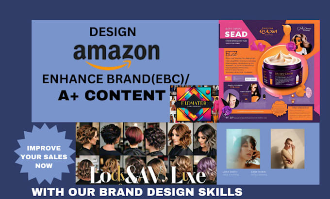design amazon ebc, custom amazon a plus content, infographic and product listing
