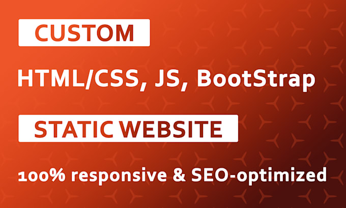 create a custom HTML static website for your business