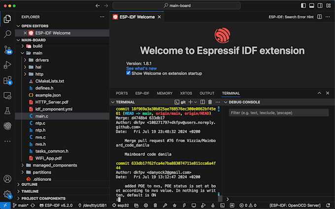 develop complex esp idf projects