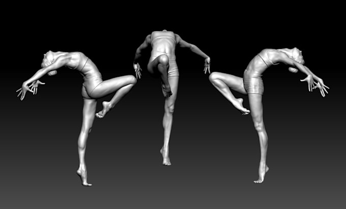 sculpt 3d character, any 3d model using zbrush for printing
