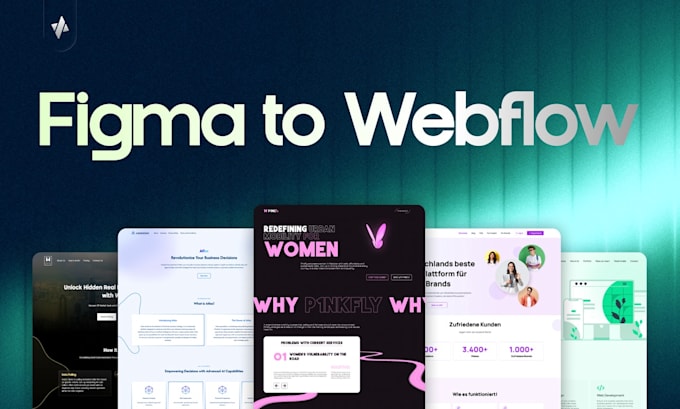 do webflow website design, webflow website development, figma to webflow expert