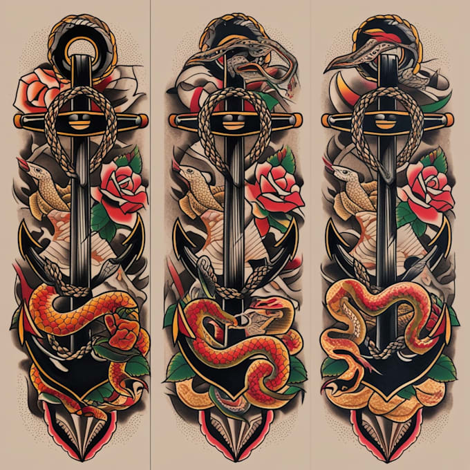 do traditional old school tattoo design