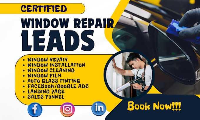 generate window repair window installation window cleaning auto glass tint lead
